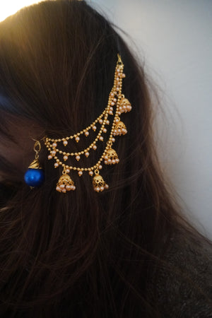 Hair chain earrings